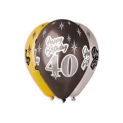 Balony 40 Happy Birthday na 40 urodziny
