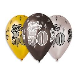 Balony 50 Happy Birthday na 50 urodziny