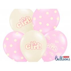 Balony pastelowe Baby Shower It's a girl