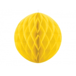 Dekoracyjna Kula Rozeta żółta z bibuły 40 cm