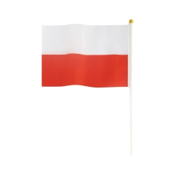 Flaga Polski na patyczku na Święto Niepodległości 30x45 cm