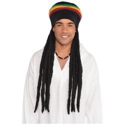 Peruka Rastafarianin dredy z czapką