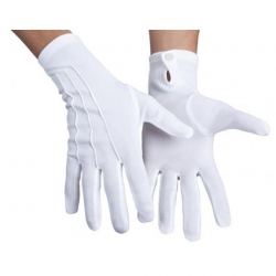 Rękawiczki krótkie Białe dla Mikołaja