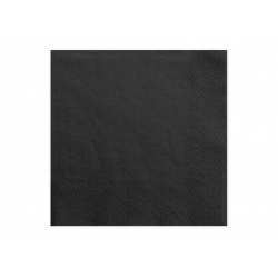 Serwetki papierowe Czarne 20 szt 33x33 cm