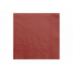 Serwetki papierowe Czerwone 20 szt 33x33 cm