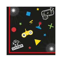 Serwetki papierowe Game On Gaming Party 20 szt. 33x33 cm