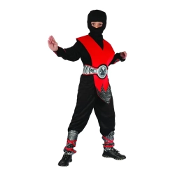 Strój karnawałowy Czerwony Ninja 130/140 cm
