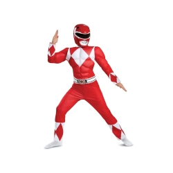 Strój dla dzieci Power Rangers Red Czerwony Robot z mięśniami 7/8 l.