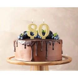 Urodzinowa świeczka na tort 80