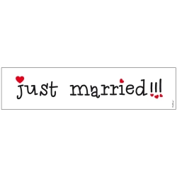 Tablica rejestracyjna Just Married Nowożeńcy Para Młoda 50x11,5 cm