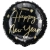 Balon foliowy Happy New Year Czarny 45 cm