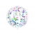 Balon Gigant transparentny Kula z kolorowym konfetti 1 m