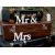 Drewniany napis na stół Mr & Mrs Biały Dekoracja na ślub wesele 50x9,5 cm
