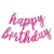 Girlanda na urodziny Happy Birthday Różowa 84 cm