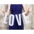 Srebrna Girlanda napis Love Dekoracja na walentynki Ślub Wesele 21x55 cm