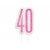 Świeczka urodzinowa cyfra 40 Różowa Tortowa