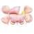 Balony foliowe - Zestaw na Baby Shower Wózek Baby Girl Różowy 5 szt.