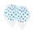 Balony transparentne Niebieskie Grochy 30 cm