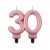 Różowo Złota Świeczka cyfra na 30 urodziny